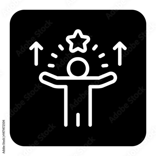 confidence glyph icon
