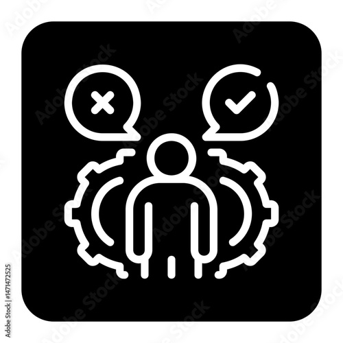 decision making glyph icon