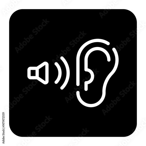 listening glyph icon
