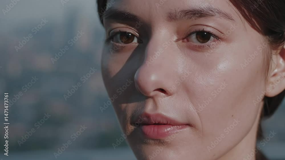 Close-up Portrait of a Young Woman