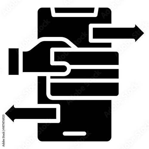 E-Transfer glyph icon