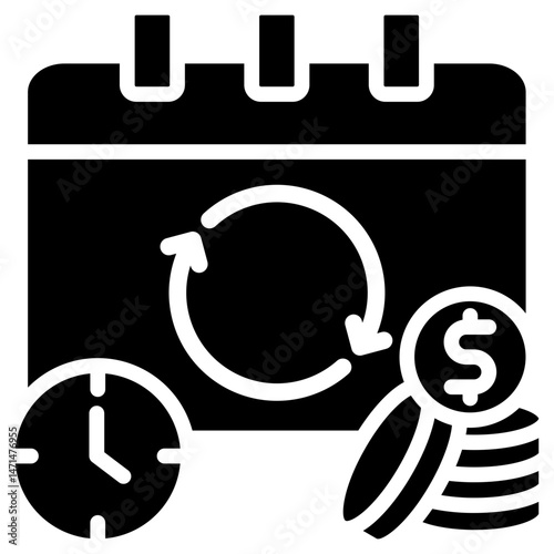 Recurring Payment glyph icon