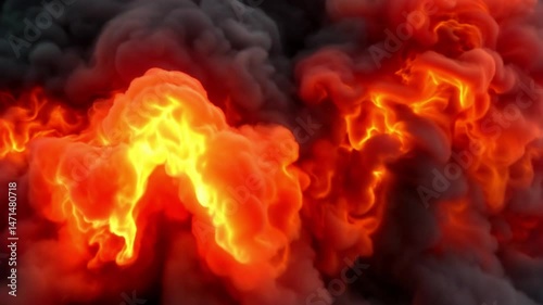 Fiery High Energy Abstract Background Motion
