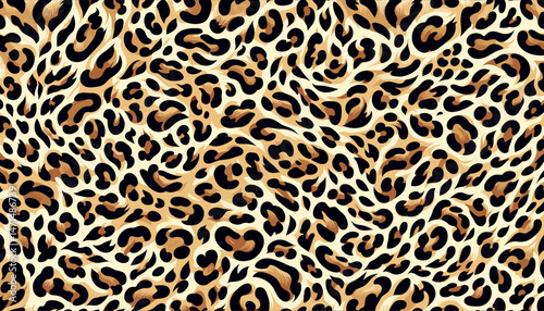 Leopard pattern imitation background, bright flat vector design 
