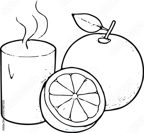 An orange slices icon, representing citrus aromatherapy, natural freshness, and wellness in spa designs