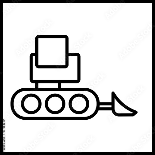 Bulldozer icon design