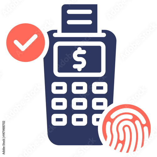 Biometric Pay glyph color icon