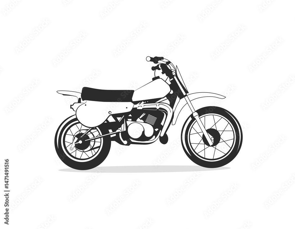 Fototapeta premium vintage motorcycle isolated on white
