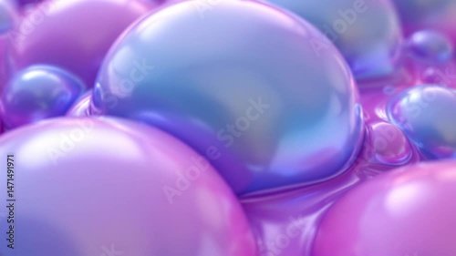 Bubble Wrap Liquid Effect Closeup View
