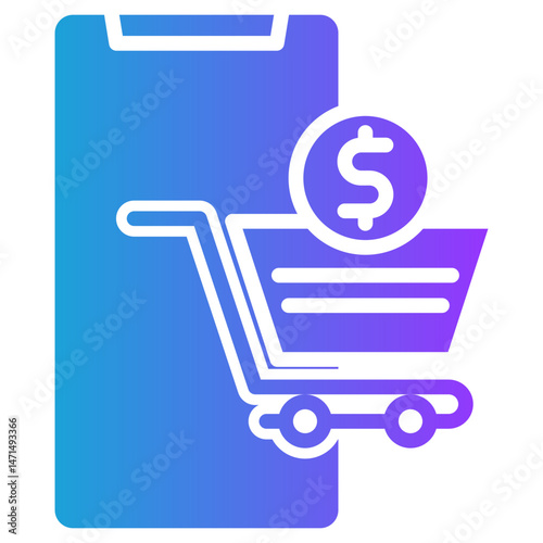 E-Money glyph gradient icon