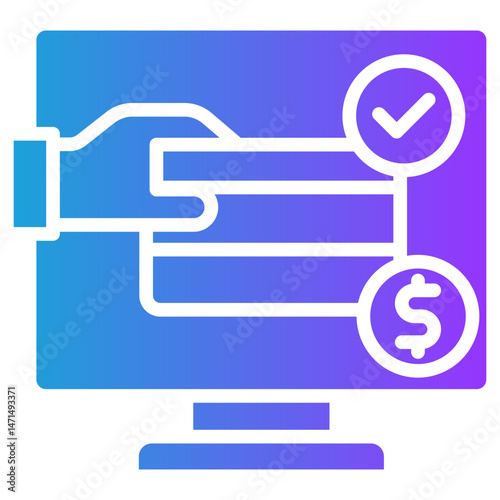 Payment Portal glyph gradient icon