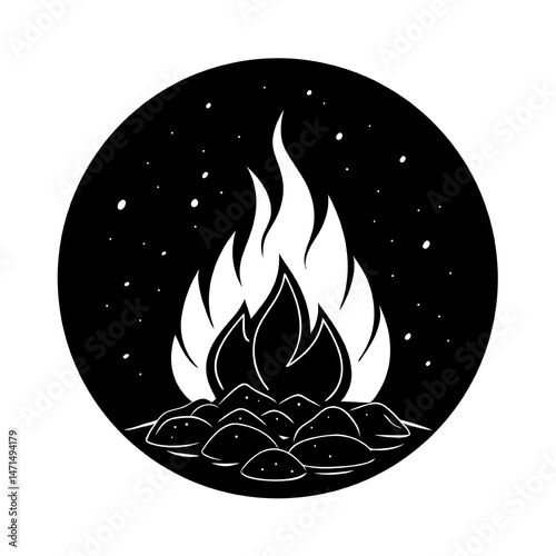vector illustration of a fire