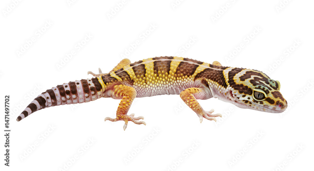 Naklejka premium Banded Gecko on Desert Sand