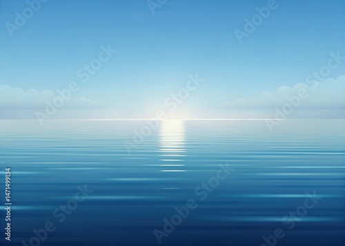 Wallpaper Mural Serene Minimalist Seascape Ocean Background Image Torontodigital.ca