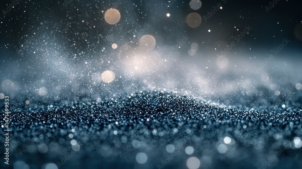 Obraz premium Sparkling Glitter Texture with Bokeh Lights - Abstract Background