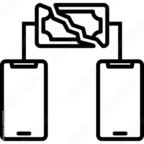 Split Payments line icon