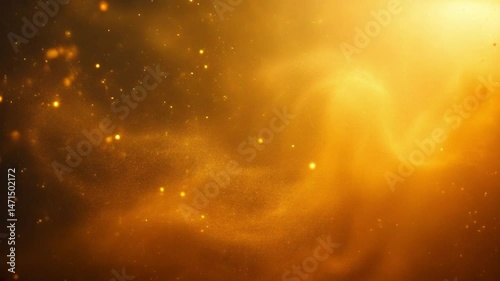 Golden Dust Storm with Mystical Swirling Particles in Motion
