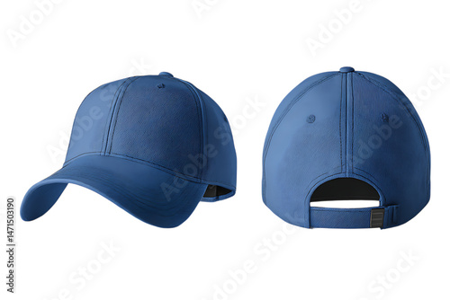 Fresh blue cap mockup in angled perspective