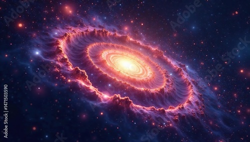 Wallpaper Mural Stunning spiral galaxy, swirling cosmic dust and stars , radio waves, galactic structure, x-ray Torontodigital.ca
