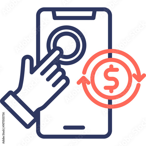 Auto Pay line color icon