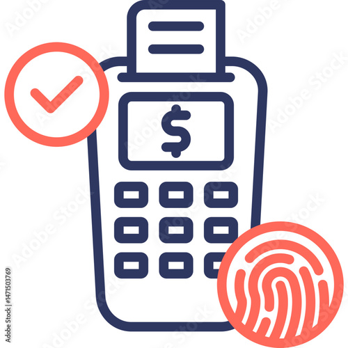 Biometric Pay line color icon