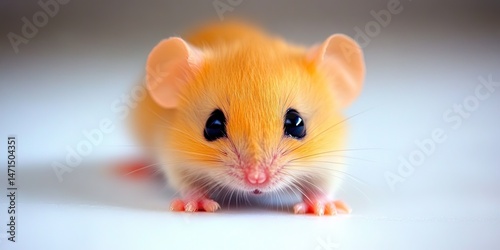 photo of baby mouse, adorable, cute, huge eyes,
