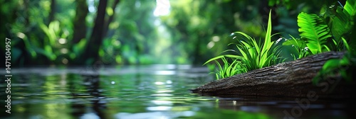 bayou in the backwoods and swampy wetlands of lousisiana