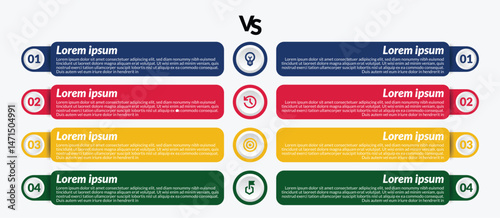 infographic and comparison template design concept for business presentation banner workflow, flow chart, layout, process diagram and how it work	
