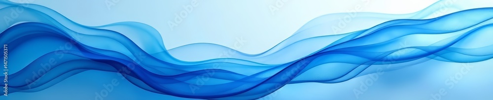 Fototapeta premium Abstract background of fluid artistic lines in shades of blue and white, lines, abstract