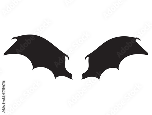 DRAGON WINGS SILHOUETTE WHITE BACKGROUND