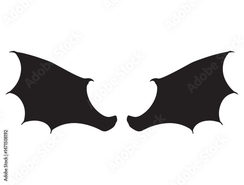 DRAGON WINGS SILHOUETTE WHITE BACKGROUND