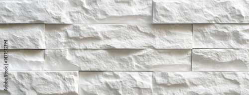 White textured stone wall, modern architectural detail, seamless pattern for design projects.  Ideal for backgrounds, textures, and interior design applications. : Generative AI