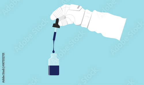 hand astro glove with bottle