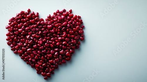 Heart Shaped Collection of Small Red Hearts