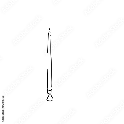 Minimalist tall candle in holder line art