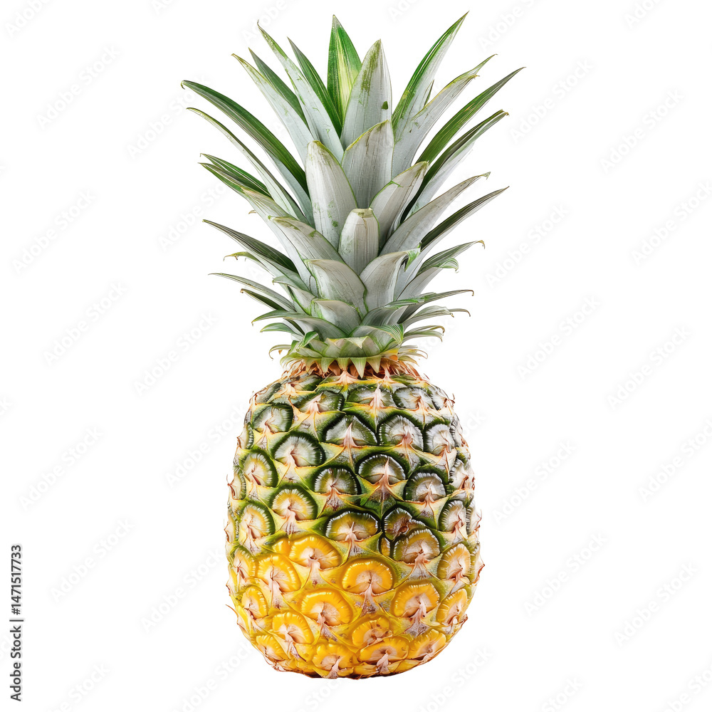 Fototapeta premium Ripe pineapple, vibrant colors