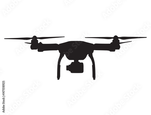 DRONE SILHOUETTE WHITE BACKGROUND