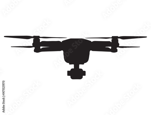 DRONE SILHOUETTE WHITE BACKGROUND