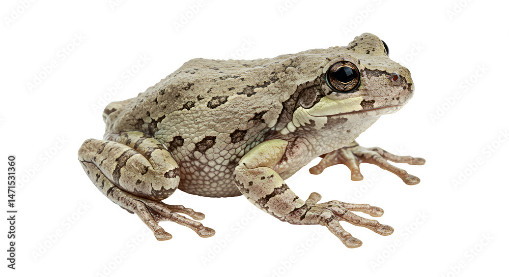 Fototapeta premium Eastern Gray Tree Frog on Bark Surface