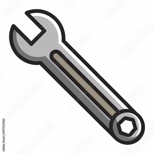 wrench isolated on white