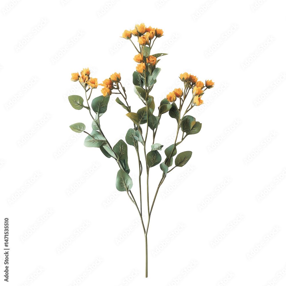 Obraz premium Artificial flower bouquet, yellow and green