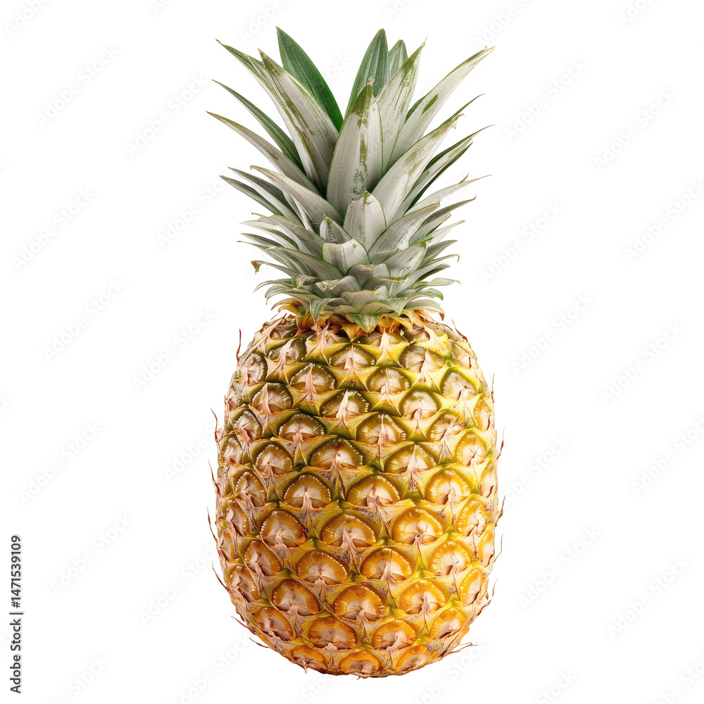 Fototapeta premium Fresh pineapple, vibrant yellow