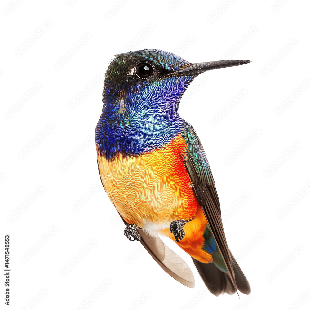Fototapeta premium Vibrant Hummingbird Portrait