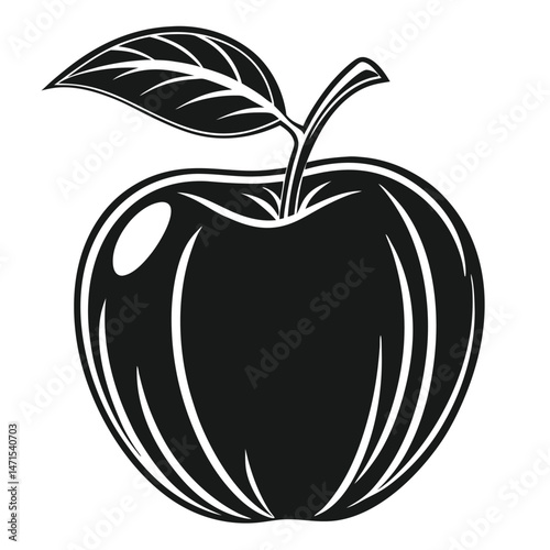 Apple Silhouette Silhouette vector silhouette,black color silhouette on a white background 