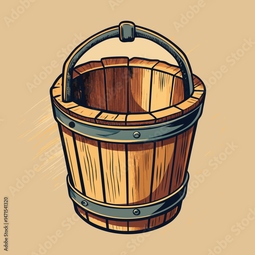 old wooden barrel