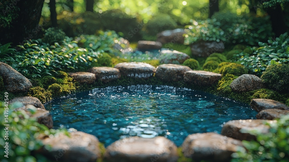 Fototapeta premium Tranquil forest stream (2)