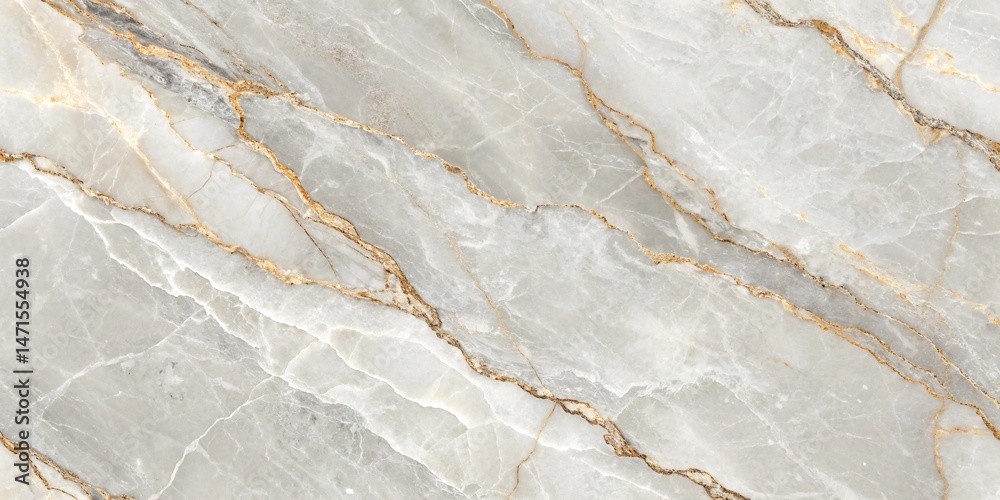 Fototapeta premium Elegant Light Gray Marble with Intricate White and Gold Veining