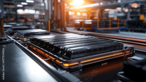 Industrial battery manufacturing process with focus on packaged cells and modern assembly line