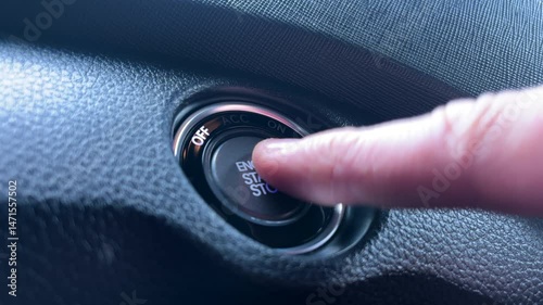 Cinematic Car Power Button Dashboard