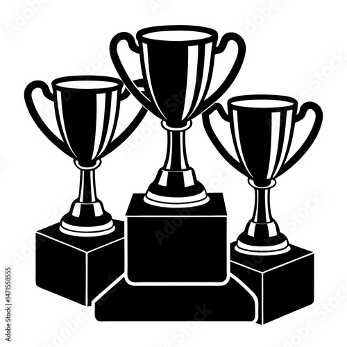 gold cup isolated on white background